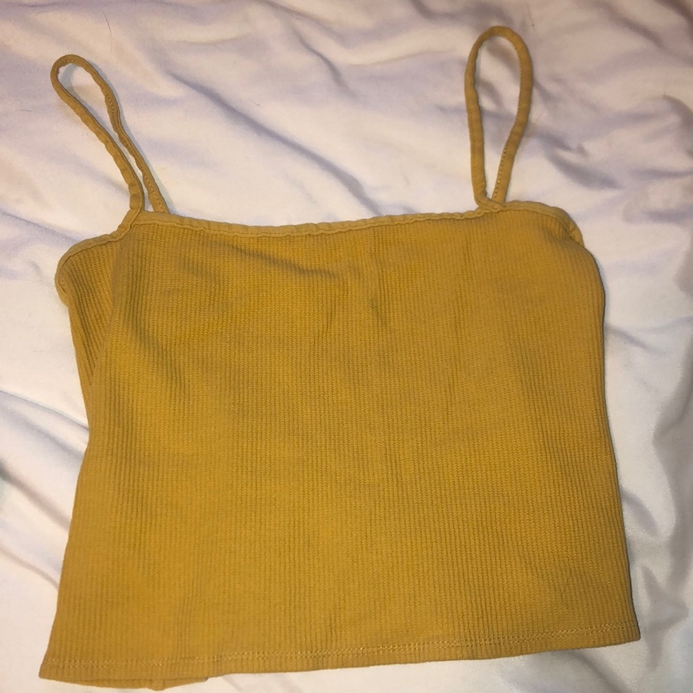 BRANDY MELVILLE yellow cropped tank